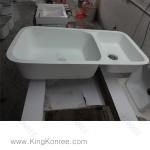 Solid surface acrylic stone undermount porcelain kitchen sink