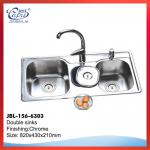 Double bowls with multi-functional kitchen sink