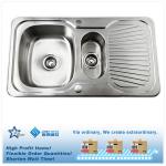 Stainless Steel Large &amp; Small Bowl Kitchen Sink