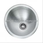 Drop-in Single Bowl Round Stainless Steel Kitchen Sink
