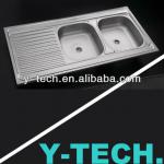 stainless steel Indonesia deep double kitchen sink commercial kitchen drain sink YK1261R