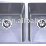 Handmade American double bowl kitchen sink of KHD3219
