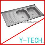 Double bowl stainless sink YK1252AR