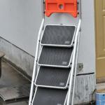 4 plastic steps aluminum decorative ladder