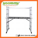 EN131 approved aluminium ladder with handrail AM0406A