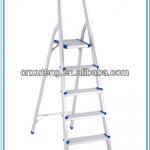 Aluminium lightweight folding 5 Step Ladder,portable step ladder