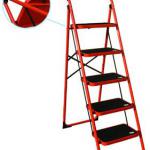 5 Steps foldable steel ladder