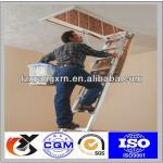 aluminium loft ladder with handrail EN14975, attic stairs ladder