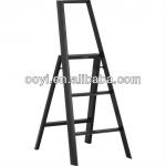 Black 3-steps aluminium folding ladder BEN0905