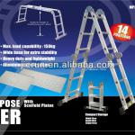 Multipurpose 4x3 step aluminium ladder