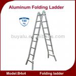 High Quality Aluminium Folding ladder in clear anodized-B4x4