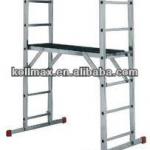 Aluminium folding scaffolding ladder with platform with EN131