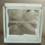 clear cloudy pattern glass block for decorative