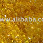 Yellow glass chips