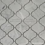 New design lanterns carrara white marble mosaic tile