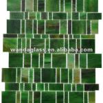 tiffany glass mosaic, blue chips, square WD01-R011