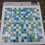4mm thickness mix color swimming pool glass mosaic