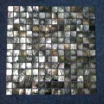 Black mother of pearl sea shell mosaic- 20mm square