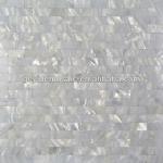Pure white freshwater shell mosaic tile ,Seamless mesh joint