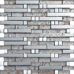Strip stainless metal mosaic tiles