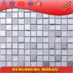 Luxury Stainless Steel Mix Glass Mosaic Pattern Kitchen Wall Mosaic Tiles HB01