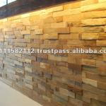Recycled teak wall panel