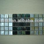 BK011-square cut thick double based shell mosaic tile