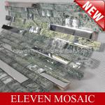 EMZYT04,2013 New Brilliantly Coloured Glass mosaic,Stainless steel mosaic,Diamond mosaic tiles