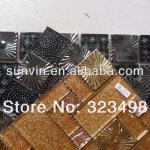 stainless steel mixed glass mosaic tile for KTV, glass mosaic tiles