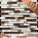 PMSL01 mix shell and aluminum crystal glass mosaic
