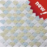 Irregular glass mosaic-mixed-fan-shaped-300*300*8mm