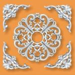 polyurethane decorative moldings/ for ceiling and wall decoration-BC-8017 + BX-8015
