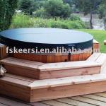 Round tapered insulated spa cover/hot tub cover