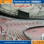 single side UV polycarbonate sheet for stadium roofing