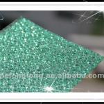2mm light green and orange diamond polycarbonate embossed sheet
