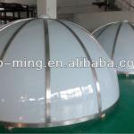 Milk White Polycarbonate Skylights Dome with steel base in Customized Size&amp;Shape