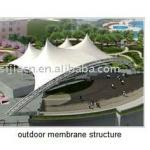 reinforced polyester stadium tensile structure
