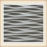 factory waves decorate wall panels 3D three-dimensional
