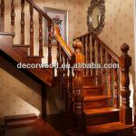 L shaped Acacia wooden staircase