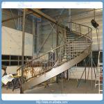 side mounted rod handrail stainless steel staircase