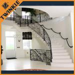 Carved natural stone indoor marble staircase