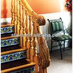 straight timber staircase