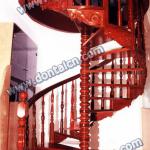 Modern Wood Spiral Stair with Bracket-DTSS_017
