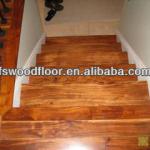 Natural acacia hardwood stairs
