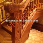 walnut staircase carved wooden posts