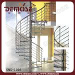 stainless steel small glass spiral staircase/stairs