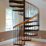 Indoor Solid Wooden Spiral Staircase (PR-2015)