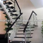 Steel Glass Wood Staircase (SS-02)