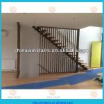galvanized wrought iron single beam indoor stair