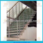 stainless steel double stringer stair